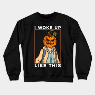 Funny Pumpkin Meme Graphic Men Kids Women Halloween Crewneck Sweatshirt